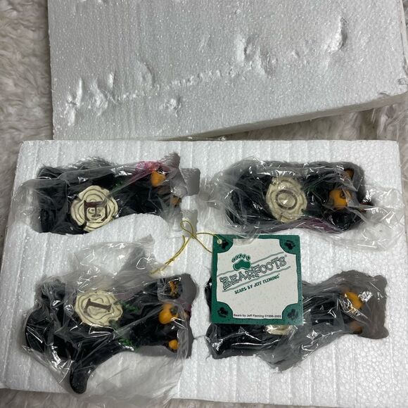 NIB BearFoots NOEL 4 Bears Xmas Collectible Montana Big Sky Carvers Jeff Fleming - Picture 4 of 13